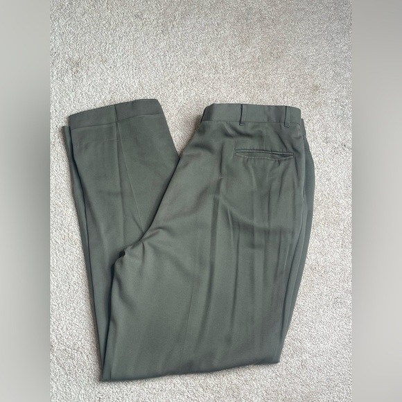 Other - Green Dress Pants with Tailored Fit and Classic Crease